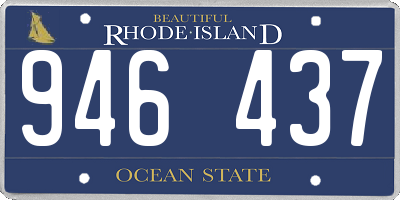 RI license plate 946437