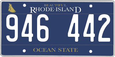 RI license plate 946442
