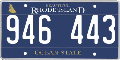 RI license plate 946443