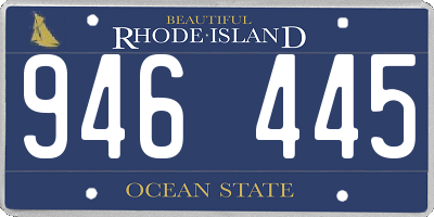 RI license plate 946445