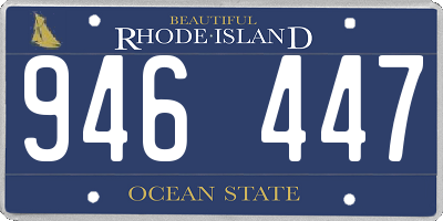 RI license plate 946447