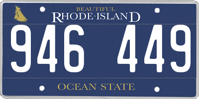 RI license plate 946449