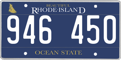 RI license plate 946450