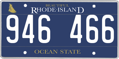 RI license plate 946466