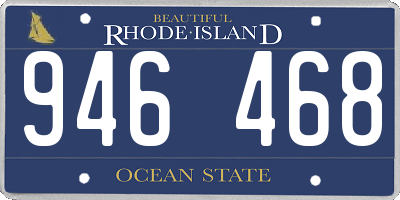 RI license plate 946468