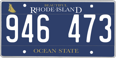 RI license plate 946473