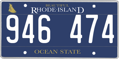RI license plate 946474