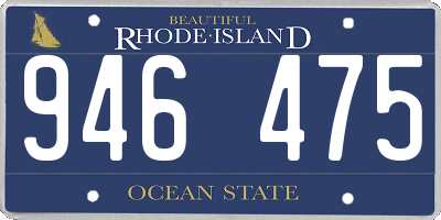 RI license plate 946475