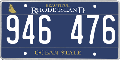 RI license plate 946476