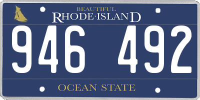 RI license plate 946492