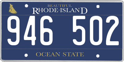 RI license plate 946502