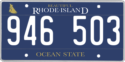 RI license plate 946503