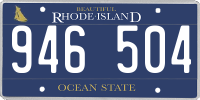 RI license plate 946504
