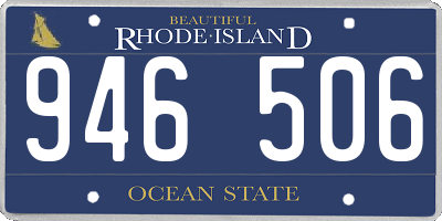 RI license plate 946506