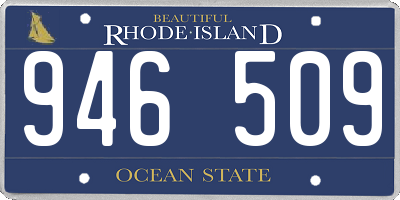 RI license plate 946509