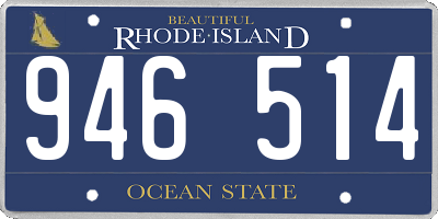 RI license plate 946514