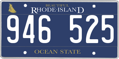RI license plate 946525