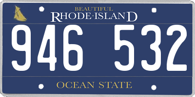 RI license plate 946532