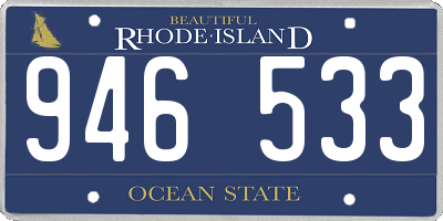 RI license plate 946533