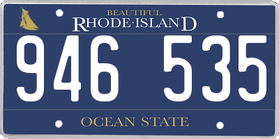 RI license plate 946535