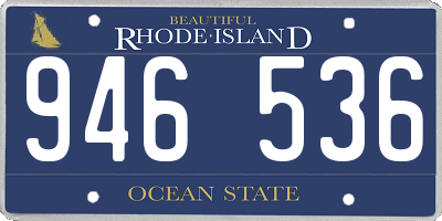 RI license plate 946536