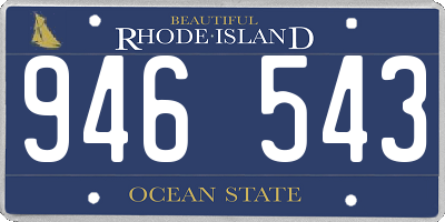 RI license plate 946543
