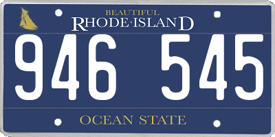 RI license plate 946545