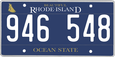 RI license plate 946548