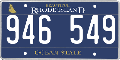 RI license plate 946549