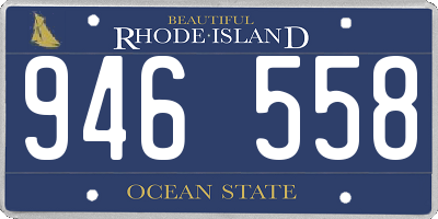 RI license plate 946558