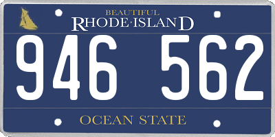 RI license plate 946562