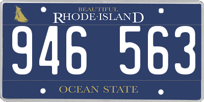 RI license plate 946563