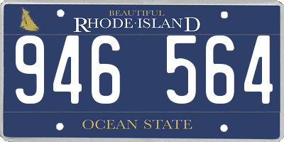 RI license plate 946564