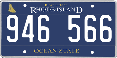 RI license plate 946566