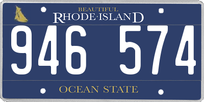 RI license plate 946574