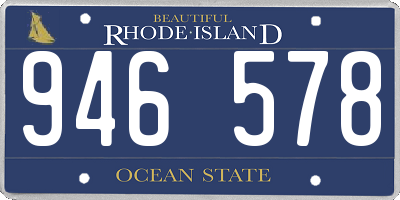 RI license plate 946578