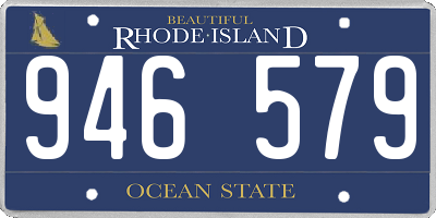 RI license plate 946579