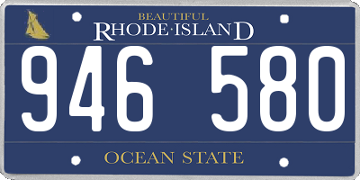 RI license plate 946580