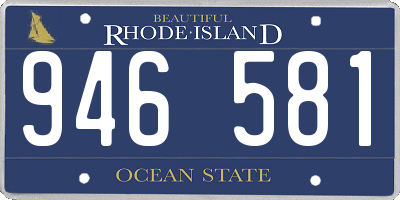 RI license plate 946581