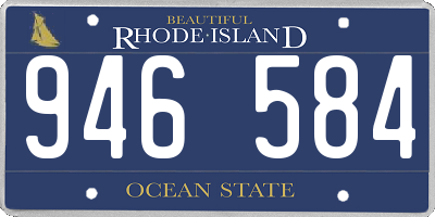 RI license plate 946584