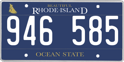 RI license plate 946585