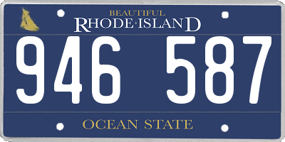 RI license plate 946587