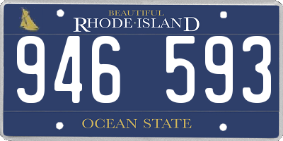 RI license plate 946593