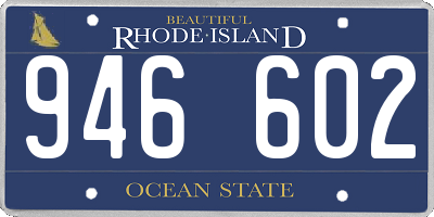 RI license plate 946602