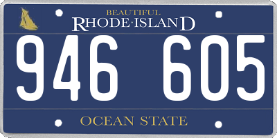 RI license plate 946605