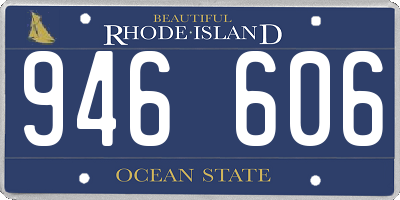 RI license plate 946606