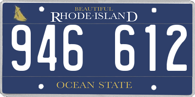 RI license plate 946612