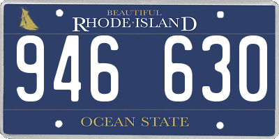 RI license plate 946630