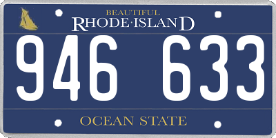 RI license plate 946633