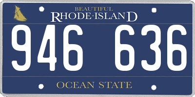 RI license plate 946636